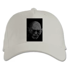 Baseball cap with Print The Lord Of The Rings Gollum Words - white