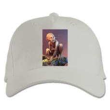 Baseball cap with Print The Lord Of The Rings Gollum Hero - white