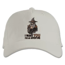 Baseball cap with Print The Lord Of The Rings I Want You For An Adventure - white