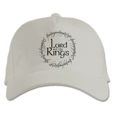 Baseball cap with Print The Lord Of The Rings Black Logo - white
