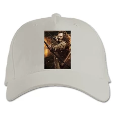 Baseball cap with Print The Hobbit King Under The Mountain - white