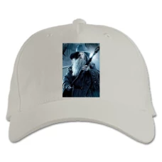 Baseball cap with Print The Hobbit Hero Gandalf - white