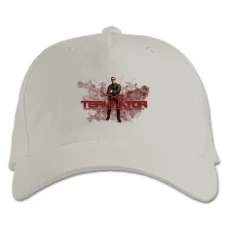 Baseball cap with Print The Terminator Hero Logo - white