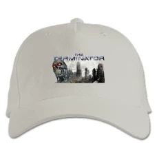 Baseball cap with Print The Terminator Theme - white