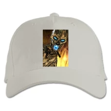 Baseball cap with Print The Terminator Robot Hero Print - white