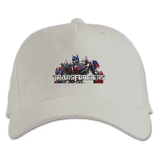 Baseball cap with Print Transformers Optimus Prime Logo - white
