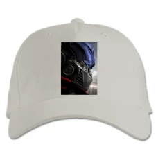 Baseball cap with Print Transformers Robot Head - white