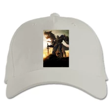 Baseball cap with Print Transformers Print With Dinosaur - white