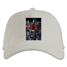 Baseball cap with Print Transformers Optimus Prime Robot - white