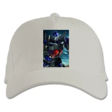 Baseball cap with Print Transformers Optimus Prime Robot Hero - white
