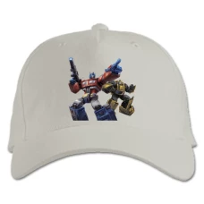 Baseball cap with Print Transformers Robots - white