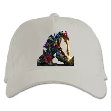 Baseball cap with Print Transformers Hero Robot Optimus Prime - white