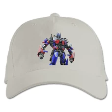 Baseball cap with Print Transformers Print With Optimus Prime - white