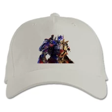 Baseball cap with Print Transformers Print With Optimus Prime Hero - white