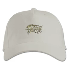 Бейсболка с принтом Чужой Скелет Логотип - белая