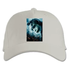 Baseball cap with Print The Dark Knight Joker Face - white