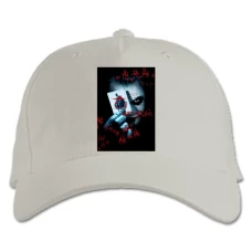 Baseball cap with Print The Dark Knight Joker Ha Ha Print - white