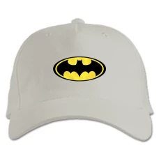 Baseball cap with Print The Dark Knight Logo Batman - white