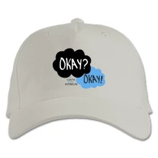 Baseball cap with Print Виноваты Звёзды Okay? Okay - white