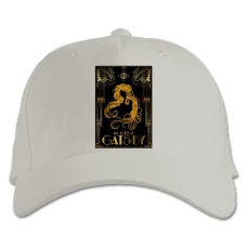 Baseball cap with Print The Great Gatsby Gold Print - white