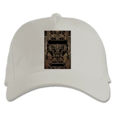 Baseball cap with Print The Great Gatsby Black And Gold - white