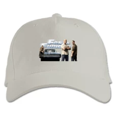 Baseball cap with Print The Fast And The Furious Main Heroes - white