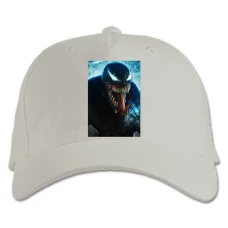 Baseball cap with Print Venom Monster Hero - white