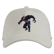 Baseball cap with Print Venom Monster Hero Print - white