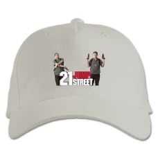 Baseball cap with Print 21 Jump Street Logo Heroes - white