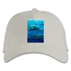 Baseball cap with Print Finding Nemo And Dory Sea - white
