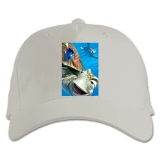 Baseball cap with Print Finding Nemo And Dory Turtle And Fishes - white