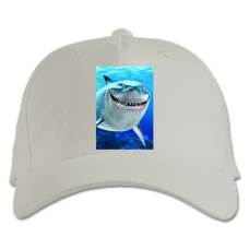 Baseball cap with Print Finding Nemo And Dory Smiling Shark - white