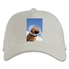 Baseball cap with Print Up Dog Dug - white