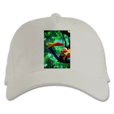 Baseball cap with Print Up Beautiful Bird - white