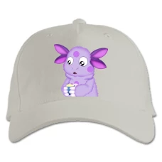 Baseball cap with Print Thoughtful Luntik - white