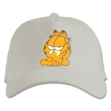 Baseball cap with Print Garfield Cat - white