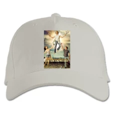 Baseball cap with Print Shameless Heroes Print - white