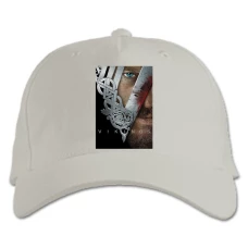 Baseball cap with Print Vikings Theme - white