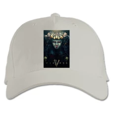 Baseball cap with Print Vikings Theme Print - white