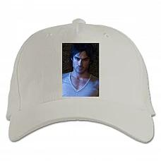 Baseball cap with Print The Vampire Diaries Damon - white