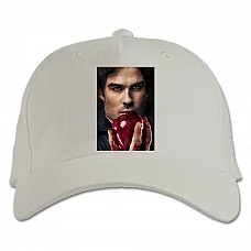 Baseball cap with Print The Vampire Diaries Damon Salvatore - white