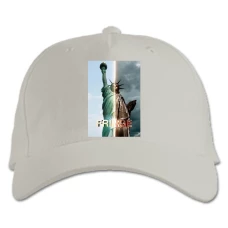 Baseball cap with Print Fringe Theme - white