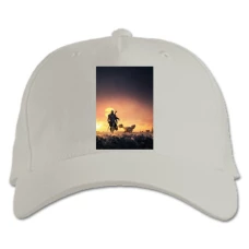 Baseball cap with Print The Mandalorian Theme - white