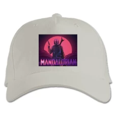 Baseball cap with Print The Mandalorian Modern Print - white