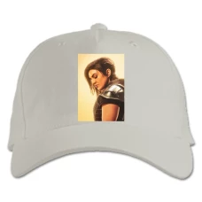 Baseball cap with Print The Mandalorian Cara Dune - white