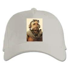 Baseball cap with Print The Mandalorian Kuiil - white