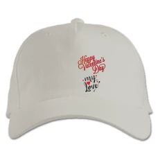 Baseball cap with Print Valentine's Day Happy Valentines Day My Love - white