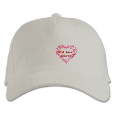 Baseball cap with Print Valentine's Day You Are My Happiness - white