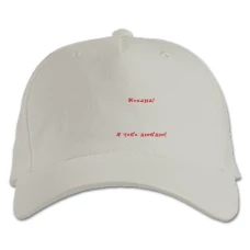 Baseball cap with Print Valentine's Day Lovely I Love You - white