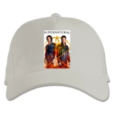 Baseball cap with Print Supernatural Winchester Brothers - white